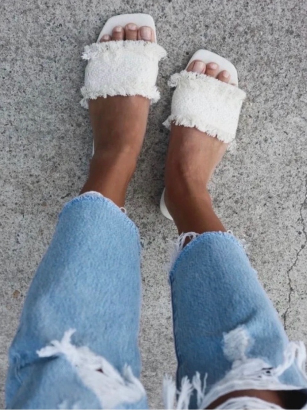 SOL SANA Woven Natural Linen Slide Sandals